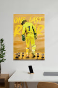 MS DHONI | ONE LAST ROAR | CSK | Cricket Poster