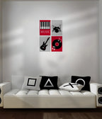 4 Piece Music Posters Set