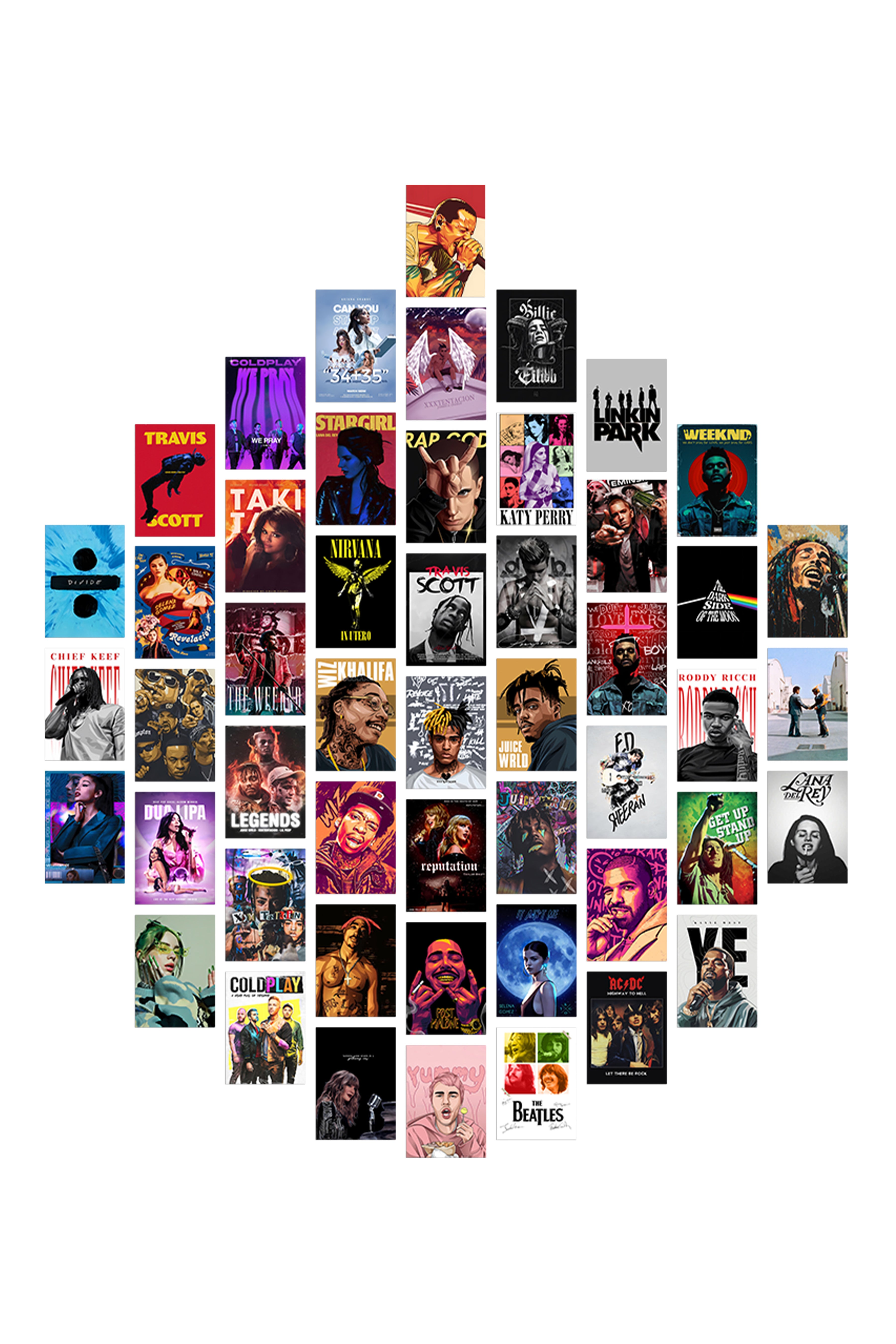 50 Epic Music Collage Set