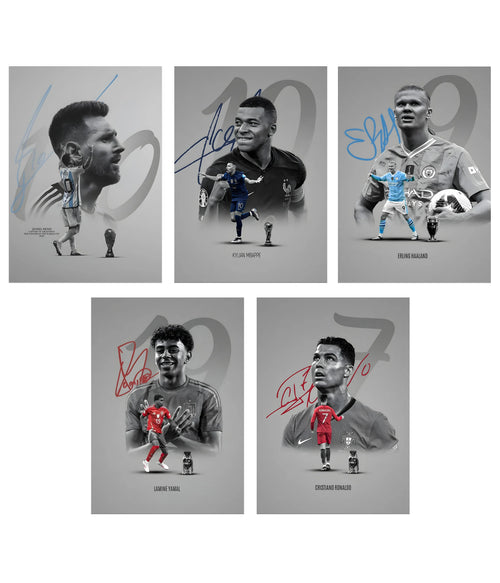 5 Piece Top Football Legends Poster Set