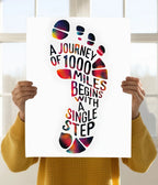 A Journey of 1000 Miles - Motivational Poster