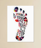A Journey of 1000 Miles - Motivational Poster Main Image - Everanta