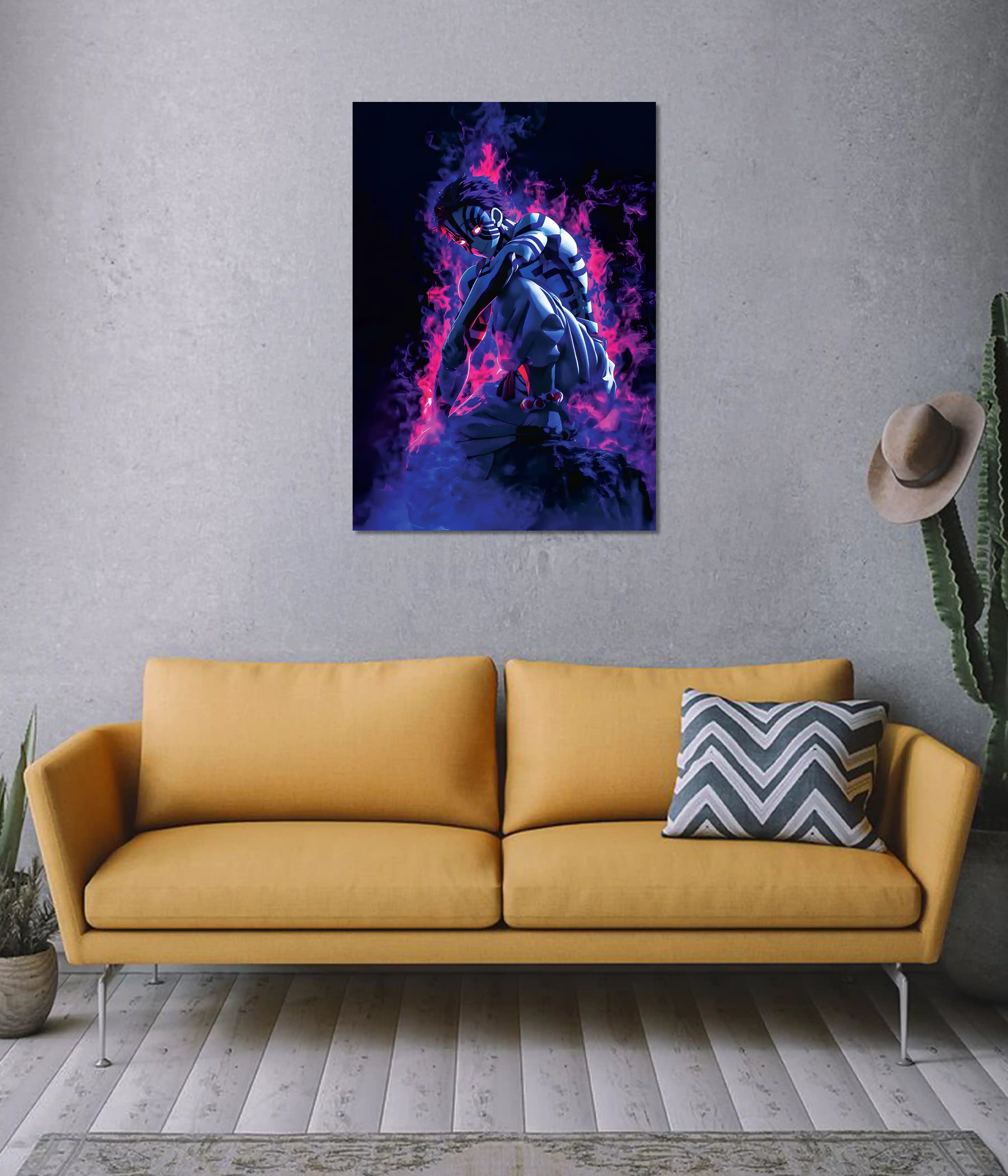 Akaza Inferno Demon Slayer Wall Poster
