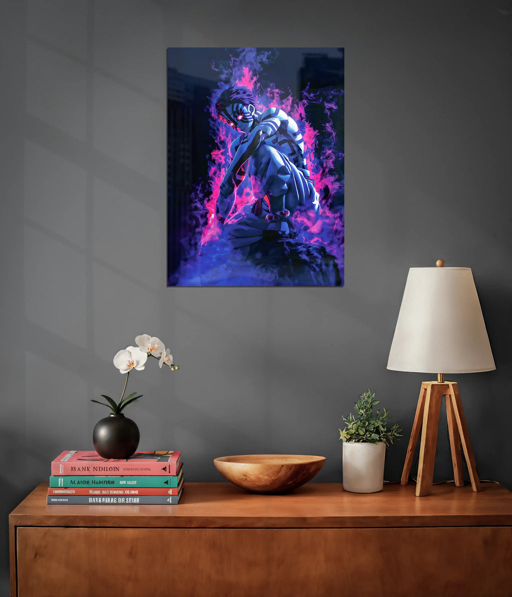 Akaza – Upper Moon Rage Metal Poster