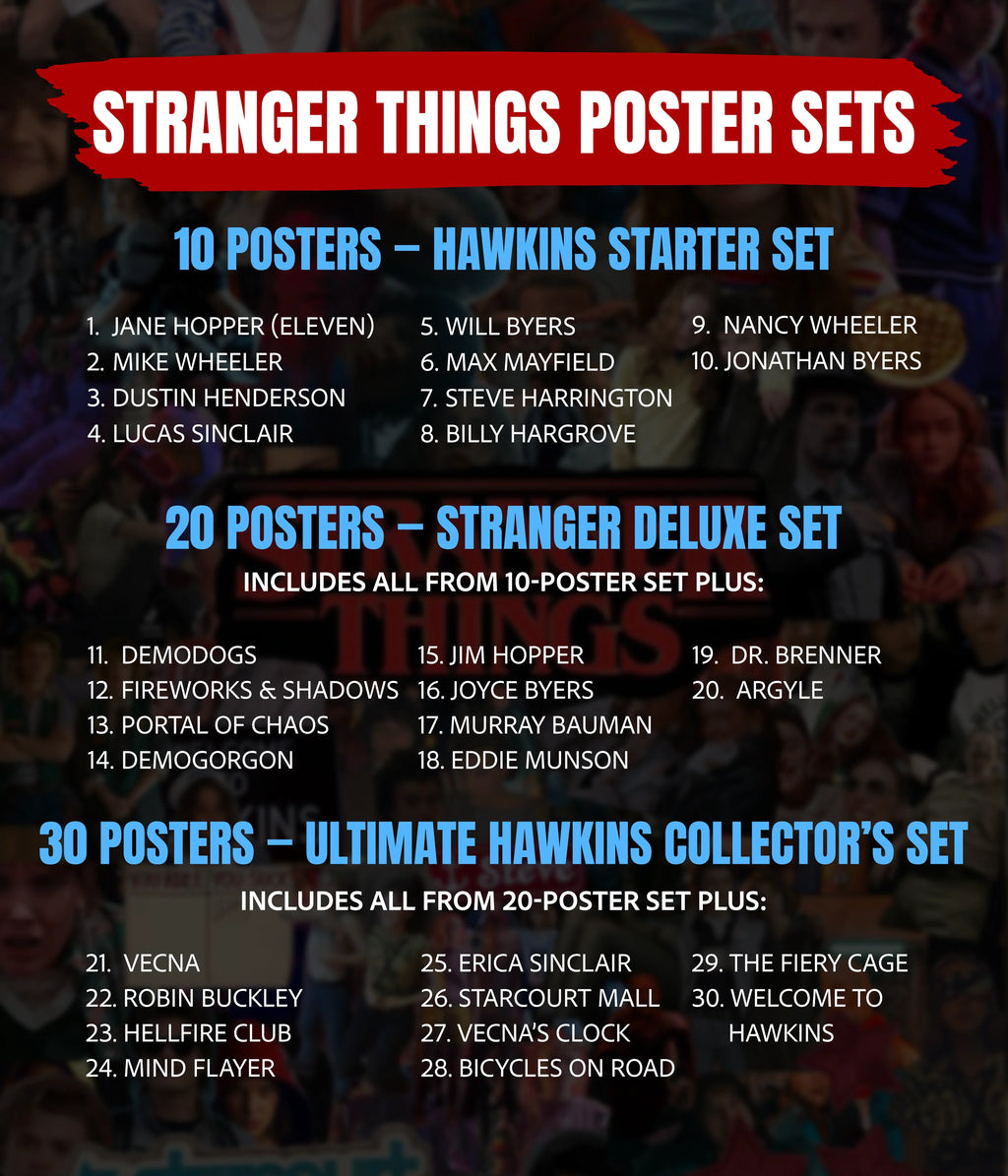 Stranger Things Poster Set