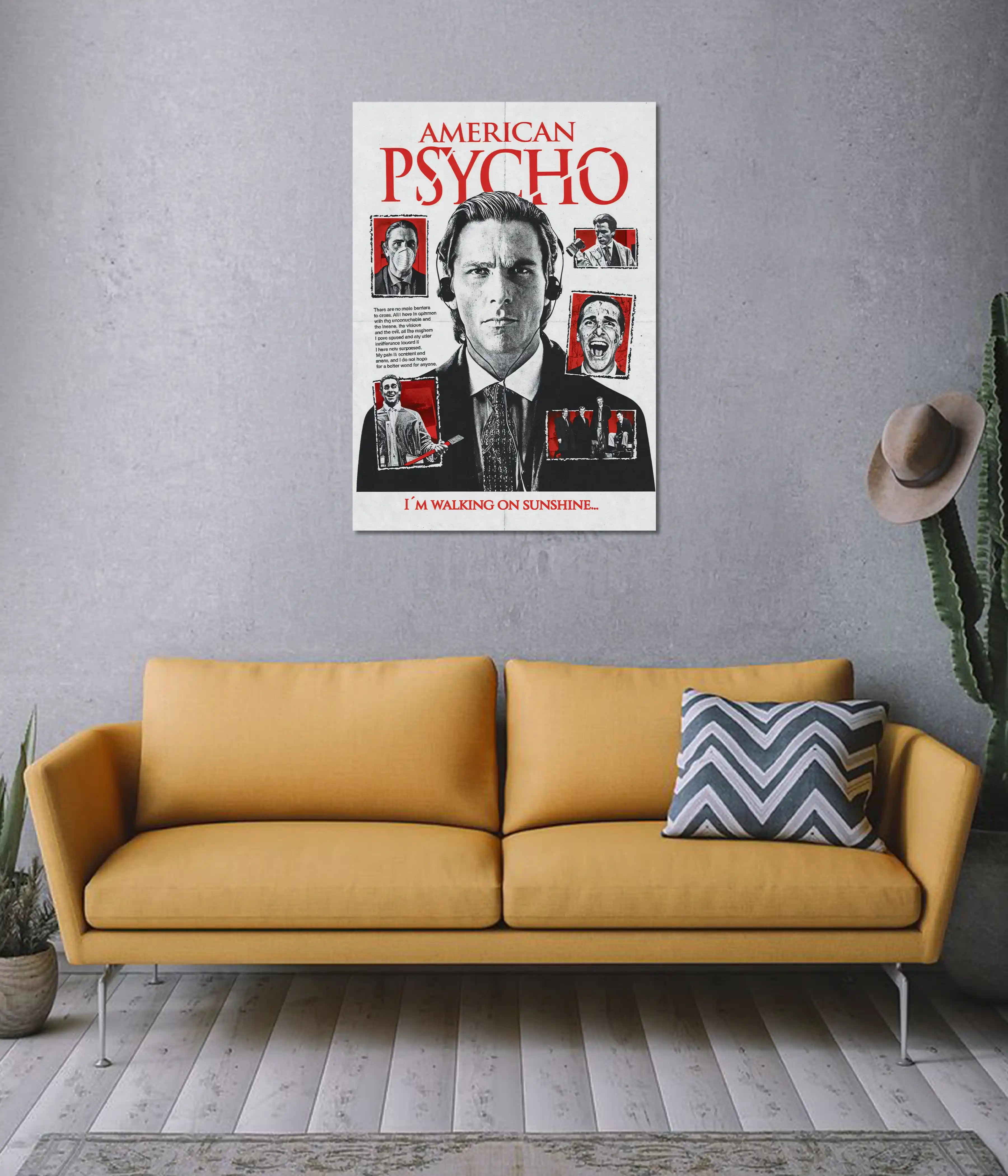 American Psycho Minimal Portrait Poster