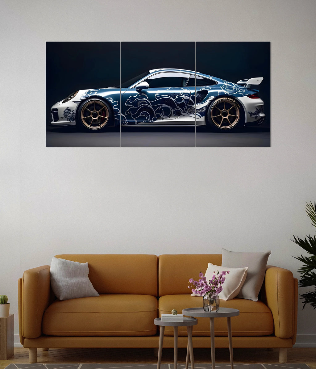 Art in Motion – Porsche Car Split Poster Set