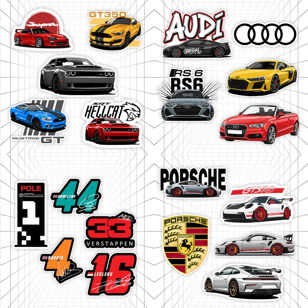 20 Car Stickers