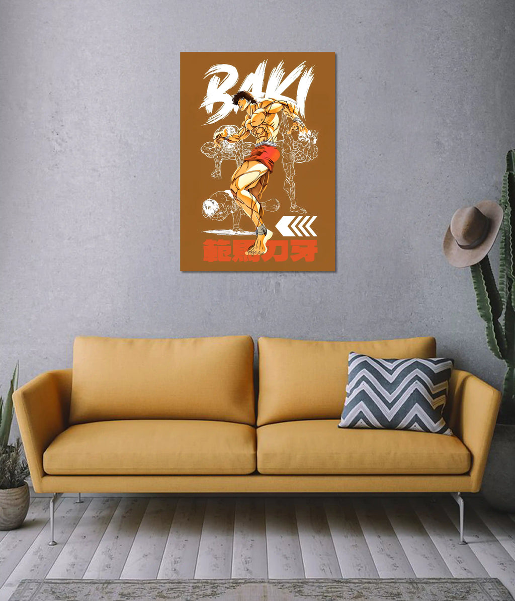 Baki Hanma Action Pose Anime Wall Poster