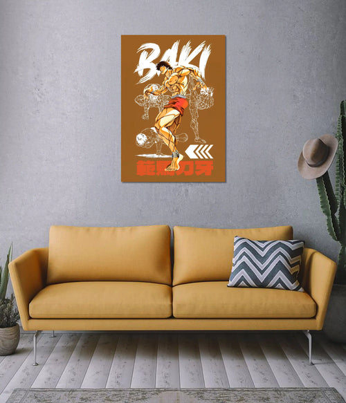 Baki Hanma Action Pose Anime Wall Poster