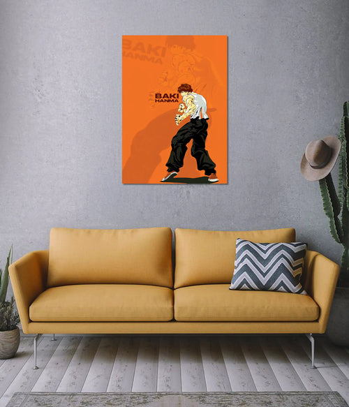 Baki Hanma Minimalist Anime Wall Poster