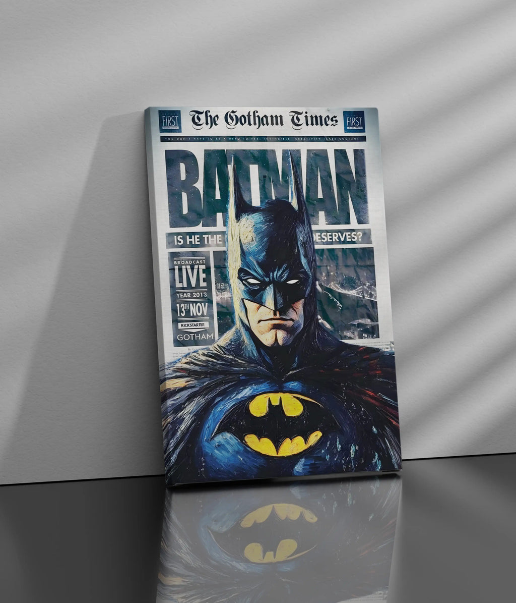 Batman: The Gotham Times Cover Canvas Print