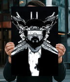 Beast Mode – Cinematic Black & White Wall Poster Main Image - Everanta
