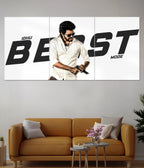 Beast Mode Split Poster – Vijay Thalapathy Inspired Wall Art
