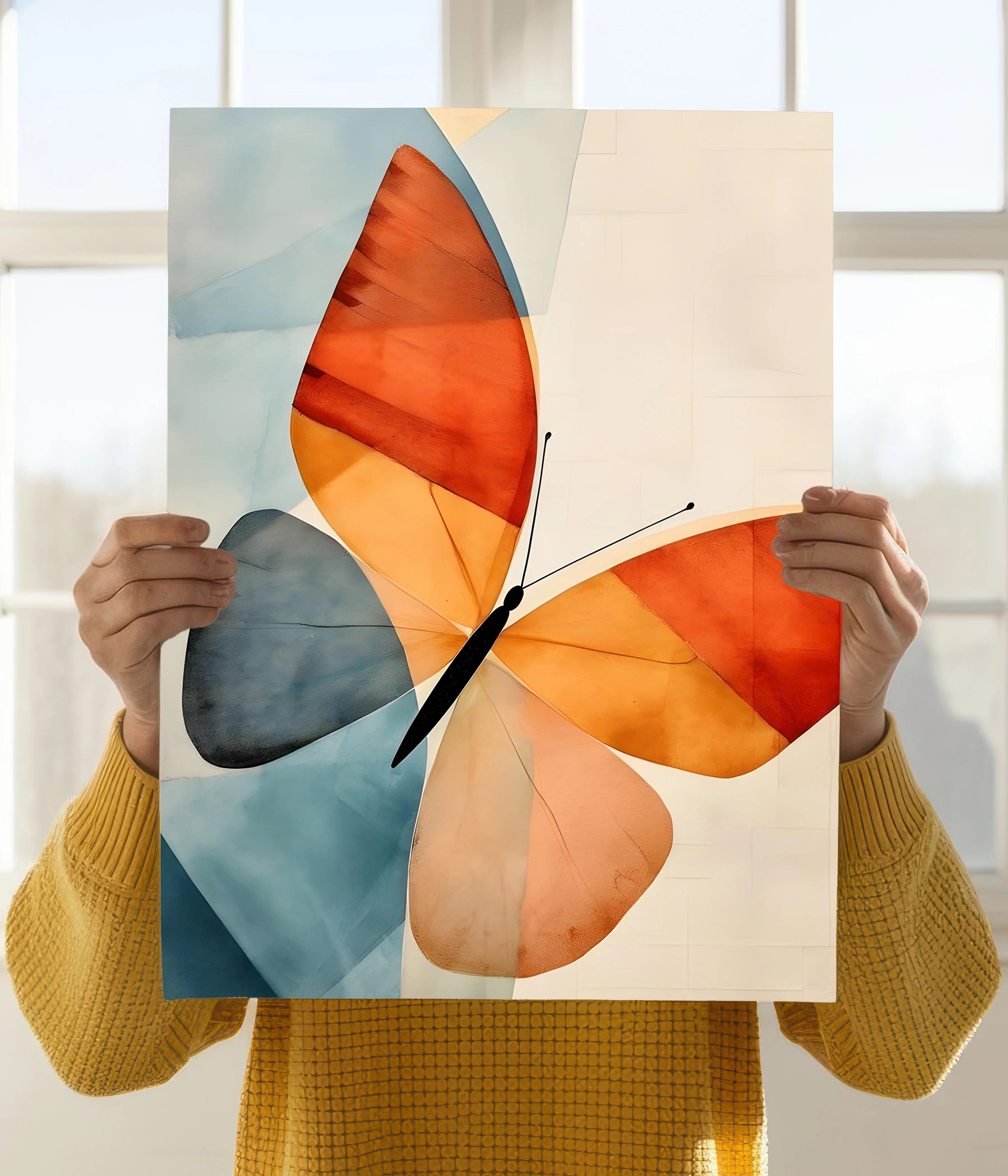 Beautiful Butterfly Abstract Wall Poster