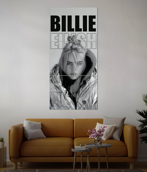 Billie Eilish Monochrome Split Poster