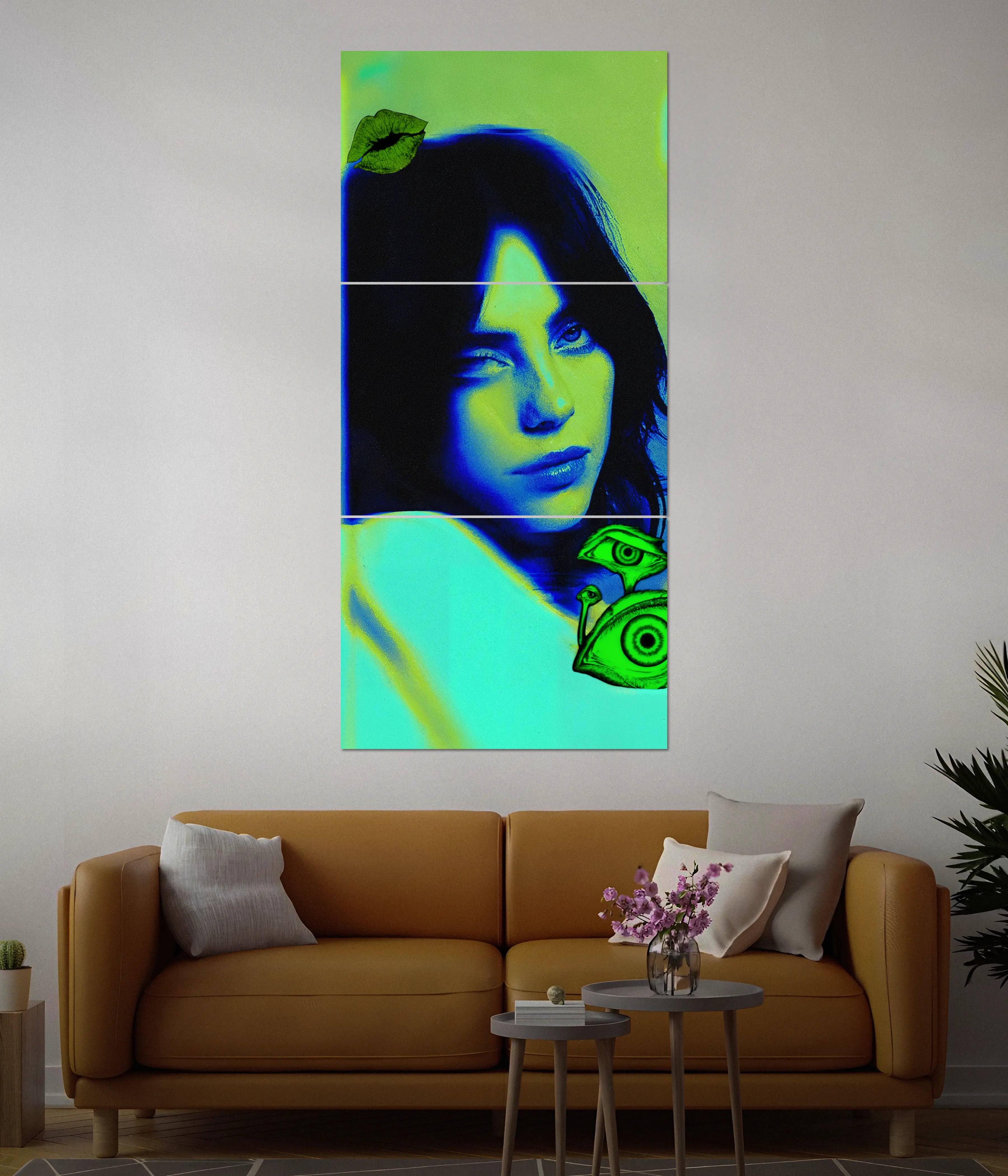 Billie Eilish Neon Glow – Music Split Poster