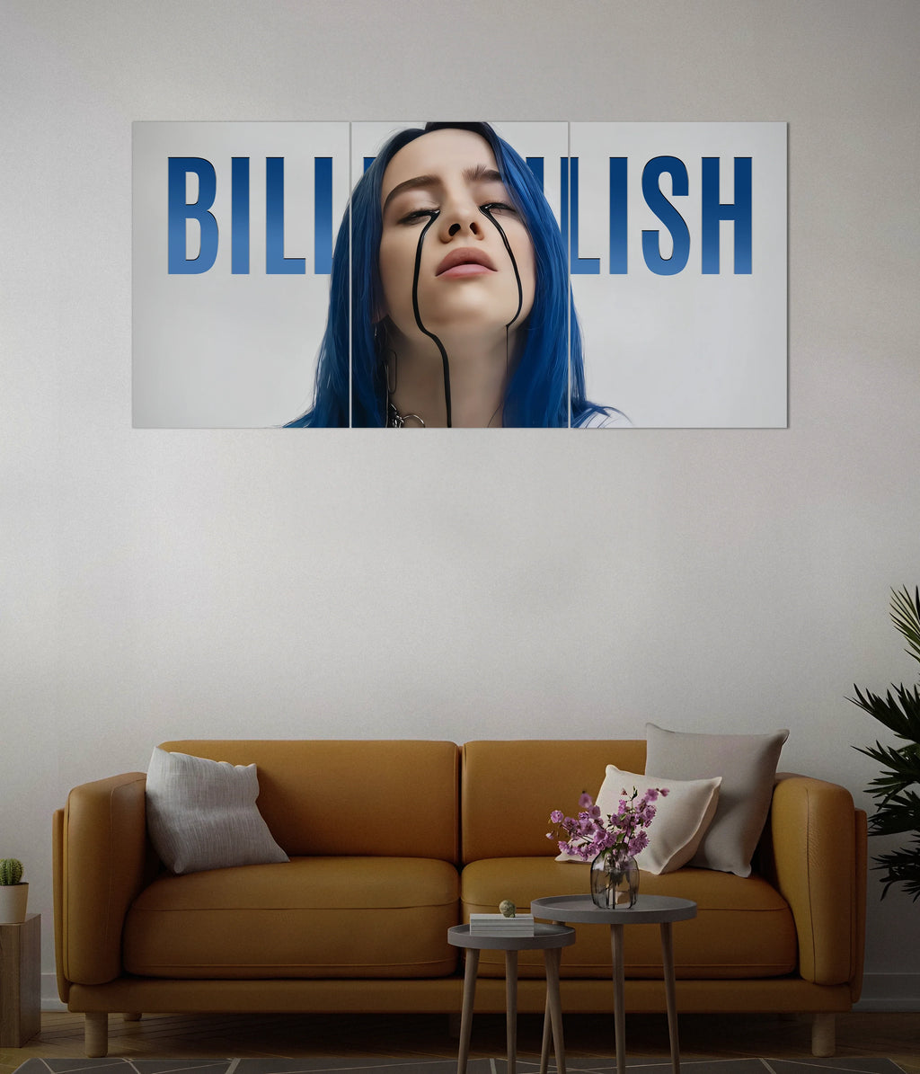 Billie Eilish Split Poster – Blue Tears Edition