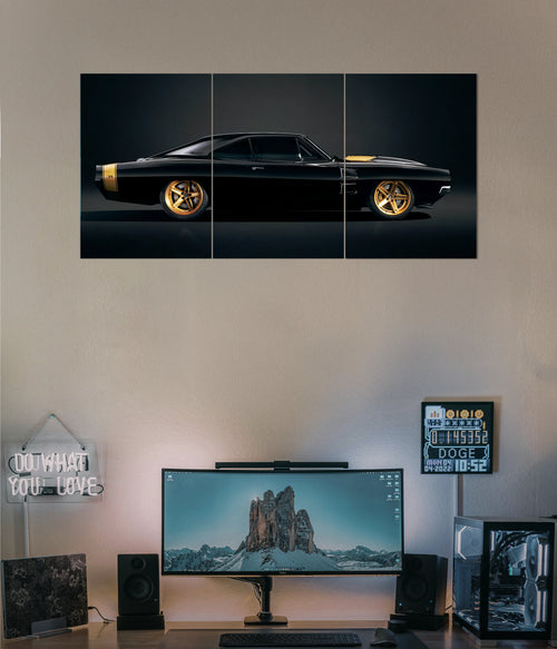 Black & Gold - Tusk Muscle Car Split Poster Main Image - Everanta
