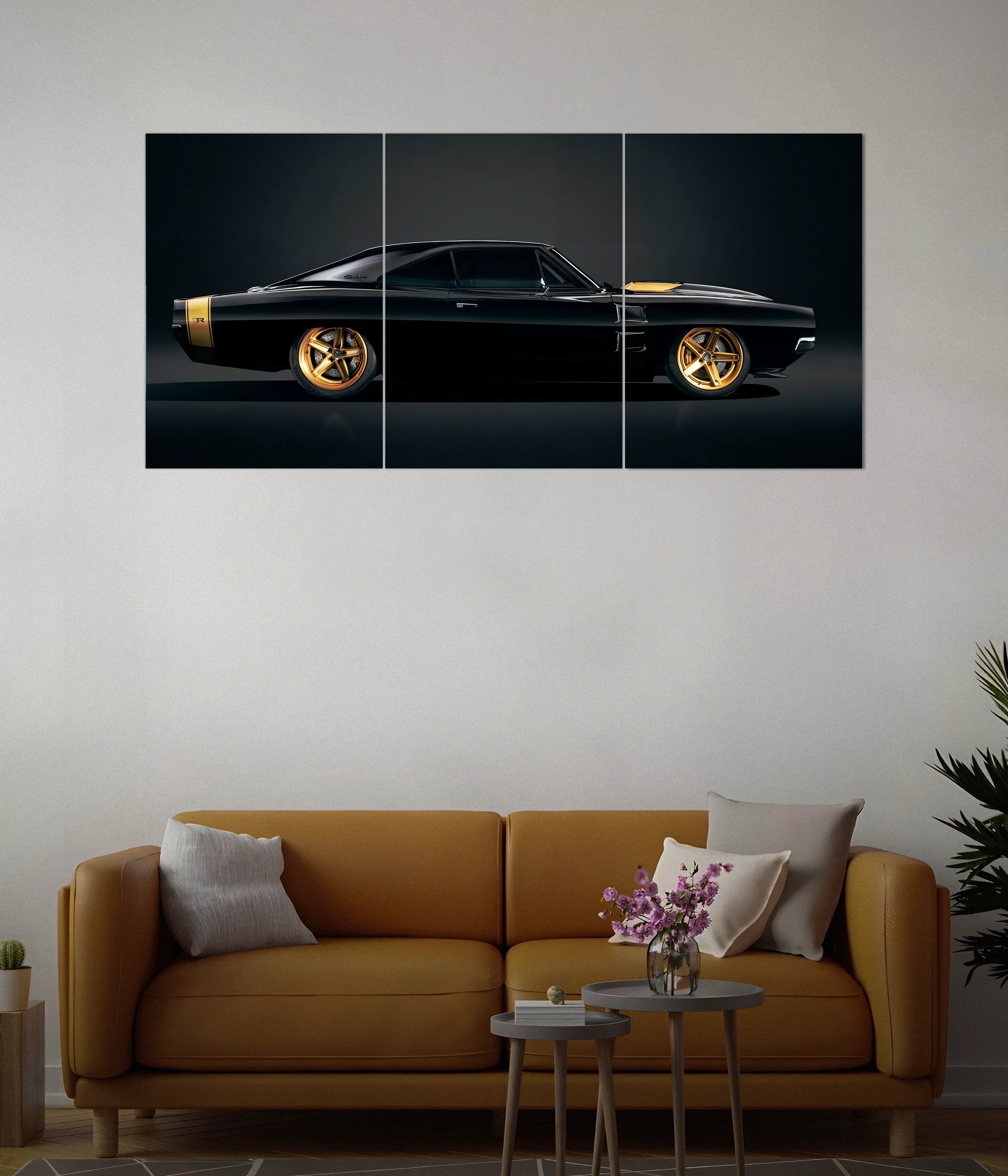 Black & Gold - Tusk Muscle Car Split Poster