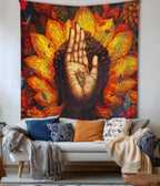 Buddha’s Hand of Awakening Wall Tapestry