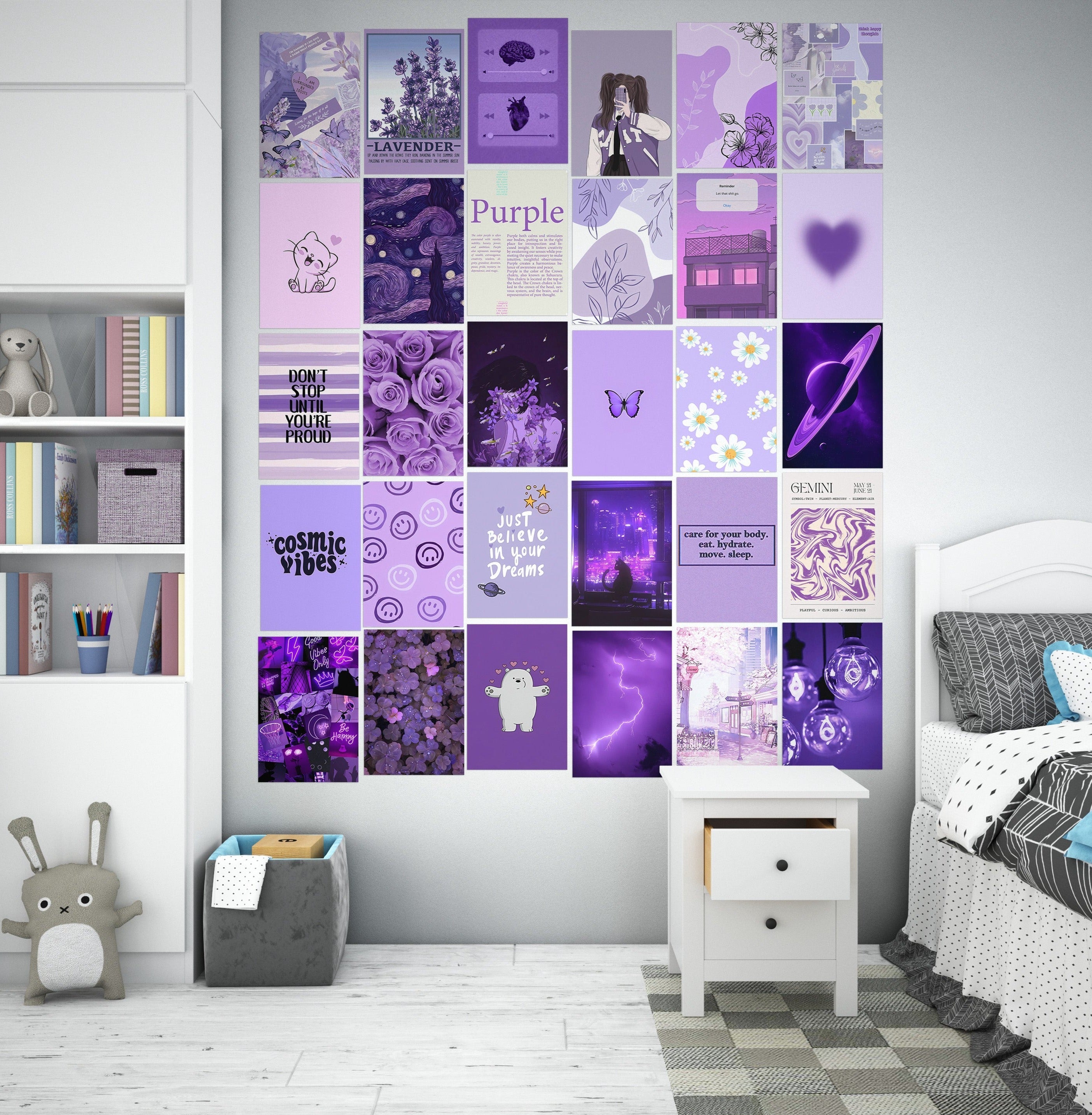 Lilac Aesthetic Collectible | PURPLE | Wall Set
