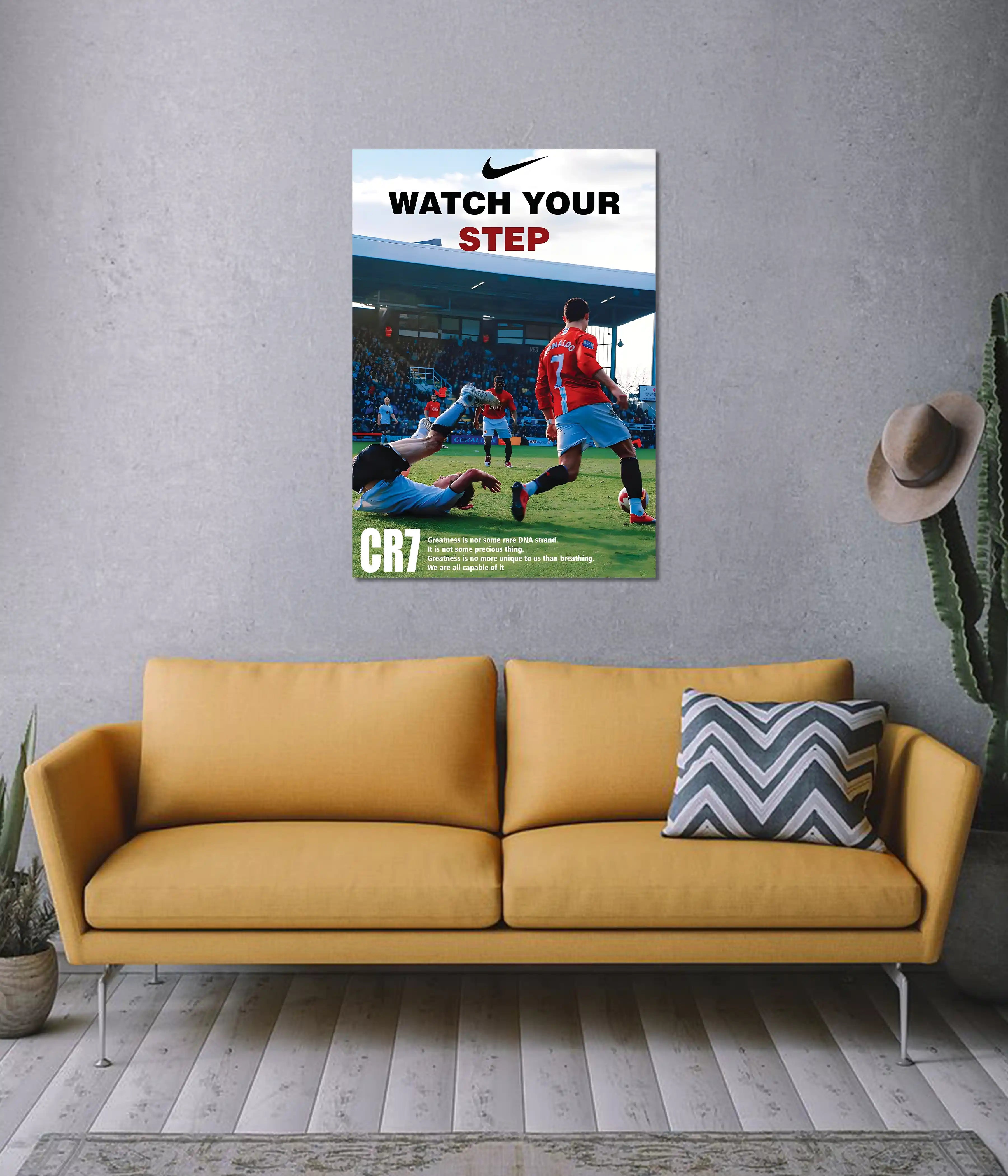 CR7 “Watch Your Step” Football Wall Poster