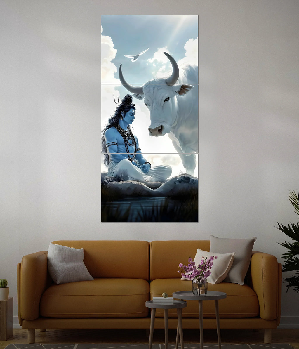 Calm & Divine – Meditating Lord Shiva Split Poster
