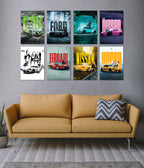 Cars x Anime Fusion – 8-Piece Wall Poster Set