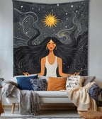 Celestial Calm – Divine Meditation Wall Tapestry
