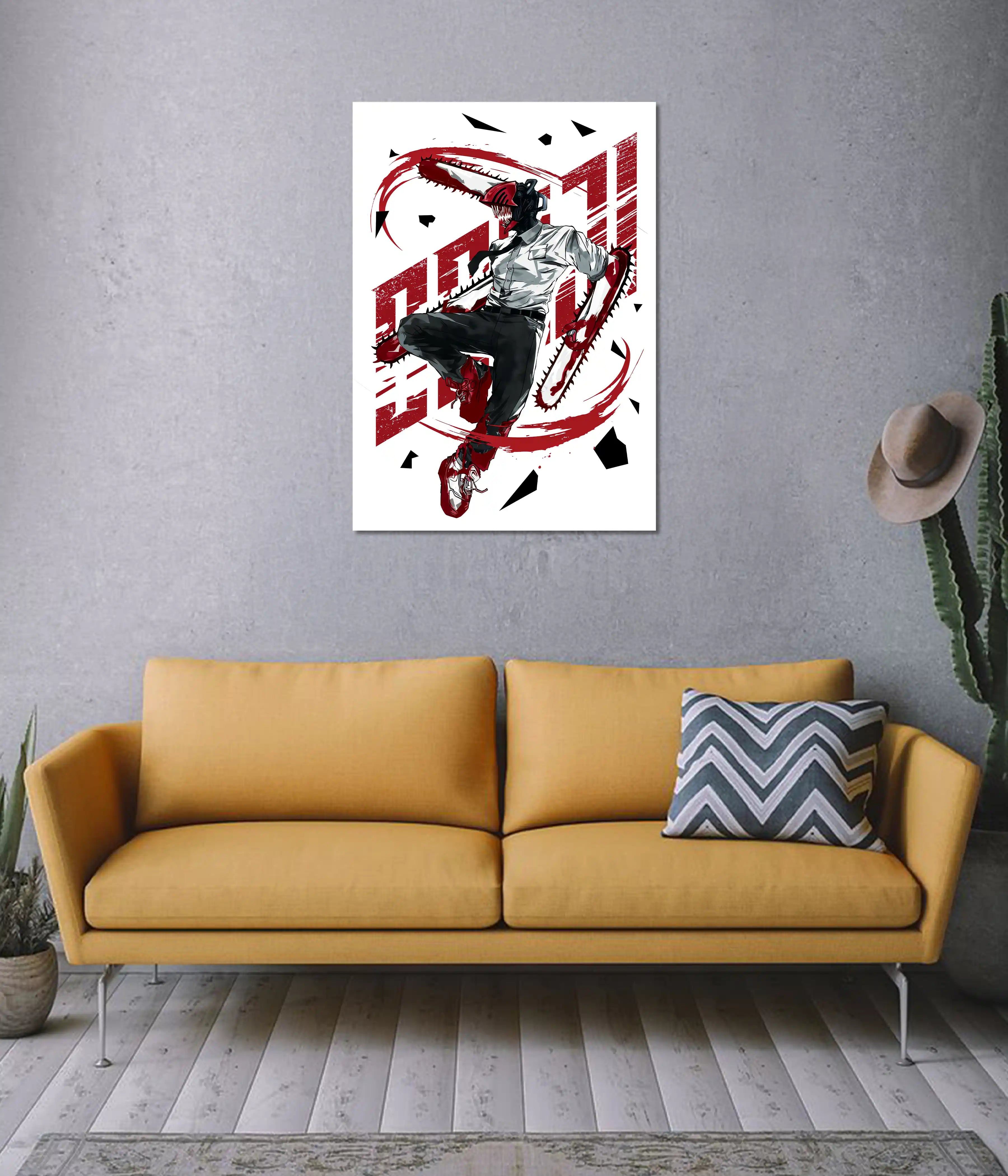Chainsaw Man Denji Action Pose Anime Poster