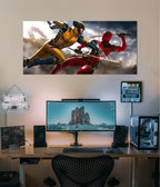 Claws & Chaos – Deadpool vs Wolverine Split Poster Set Main Image - Everanta