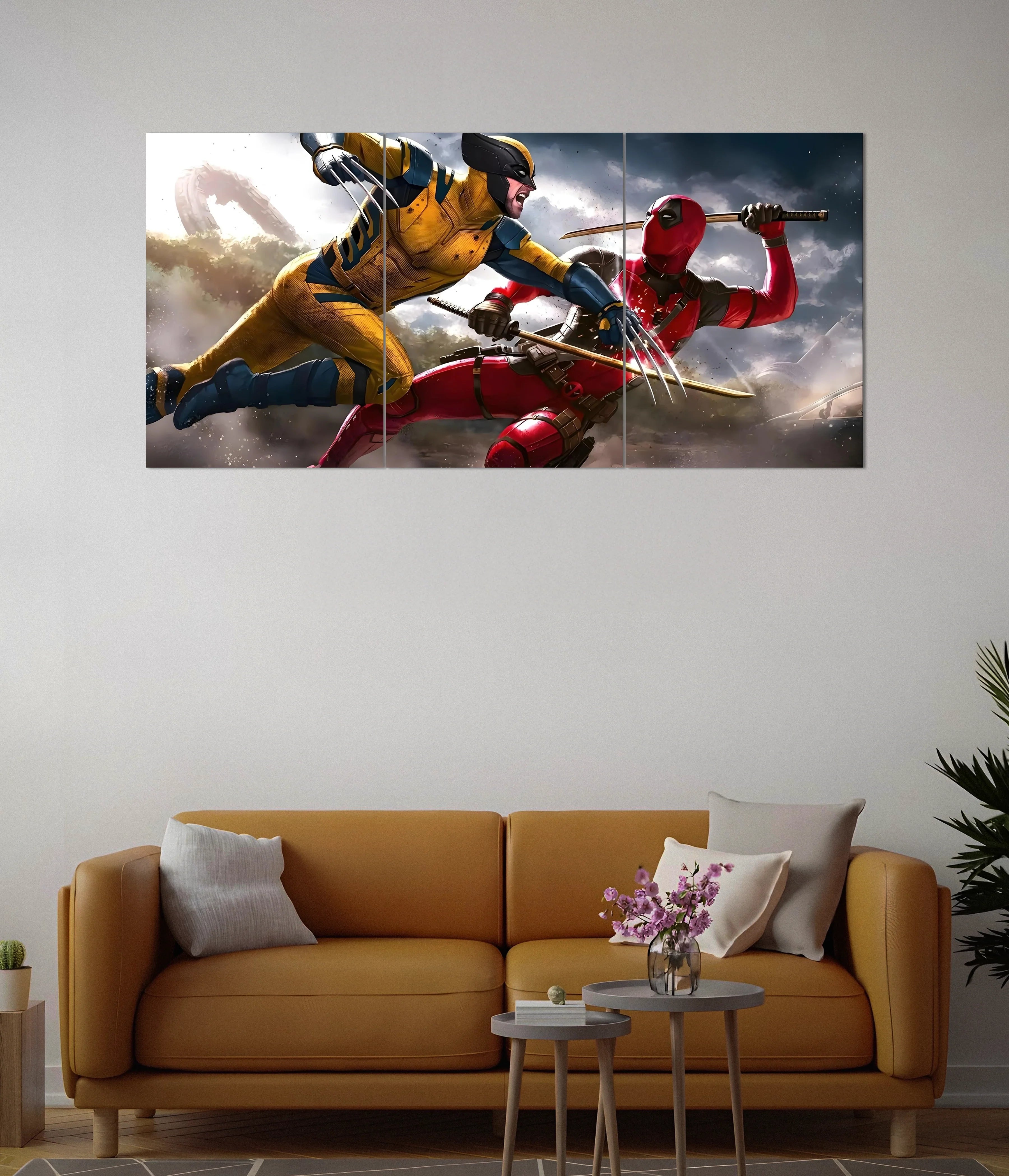 Claws & Chaos – Deadpool vs Wolverine Split Poster Set
