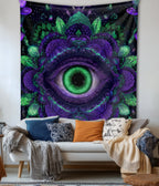 Cosmic All-Seeing Eye Psychedelic Wall Tapestry