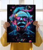 Cosmic Genius – E=mc² Einstein Trippy Poster