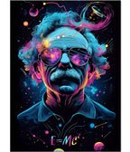 Cosmic Genius – E=mc² Einstein Trippy Poster Main Image - Everanta