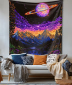 Cosmic Saturn Dreamscape | Trippy Wall Tapestry
