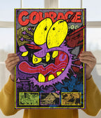 Courage Chaos – Funny Cartoon Wall Poster Main Image - Everanta