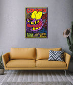 Courage Chaos – Funny Cartoon Wall Poster