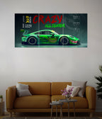 Crazy Alligator – Turbo GTR Car Split Poster