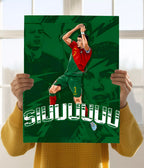 Cristiano Ronaldo “Siuuuu” Celebration – Sports Wall Poster