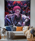 Cursed King Sukuna Anime Wall Tapestry