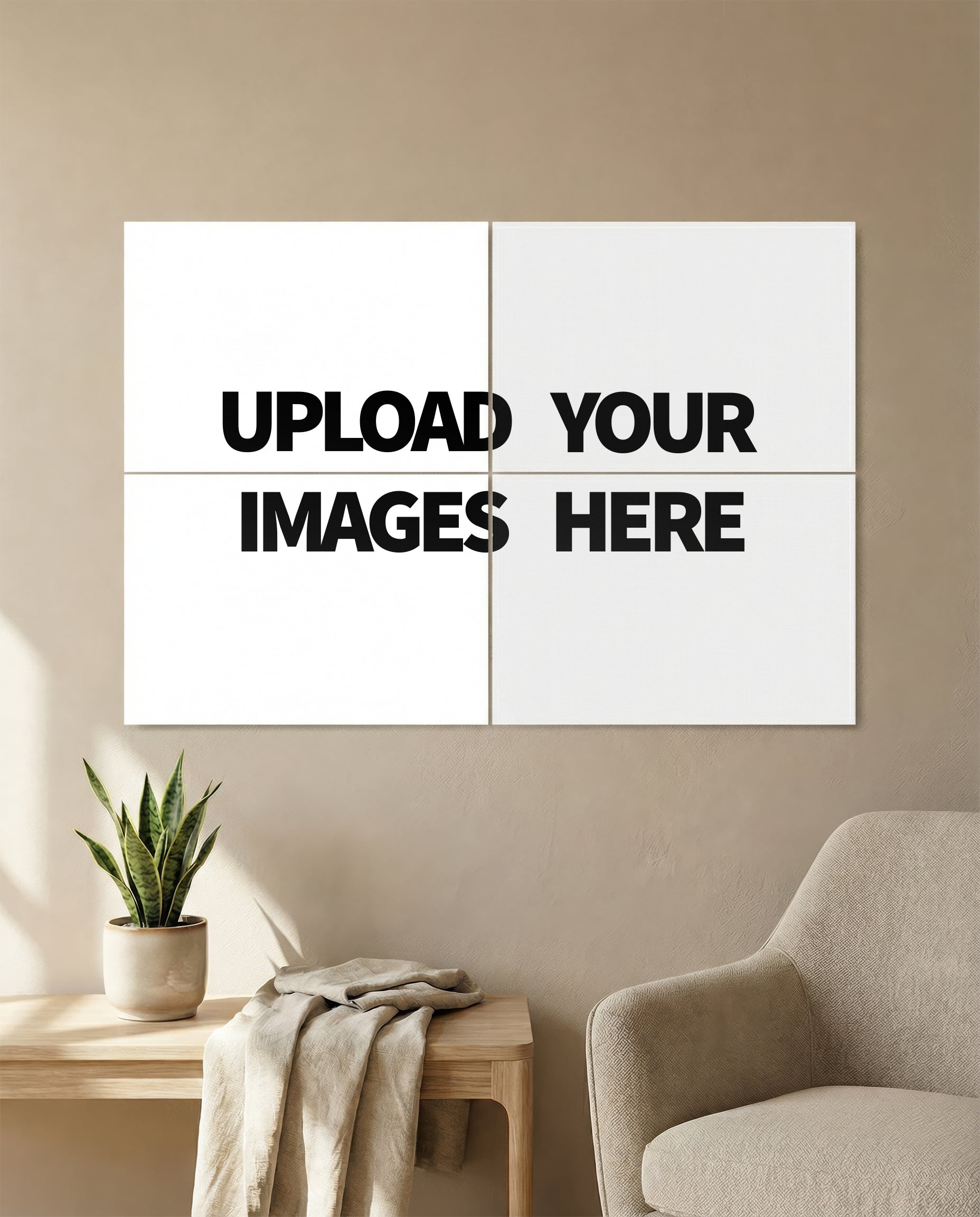 Customize Your Wall 4 Piece Split Art Set (2×2 Grid)