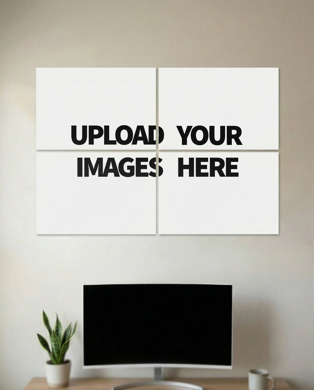 Customize Your Wall 4 Piece Split Art Set (2×2 Grid)