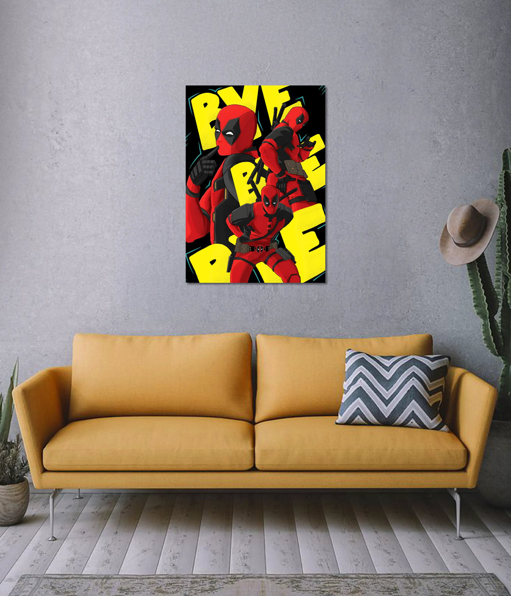 Deadpool “Bye Bye” Poster – Funny Marvel Superhero