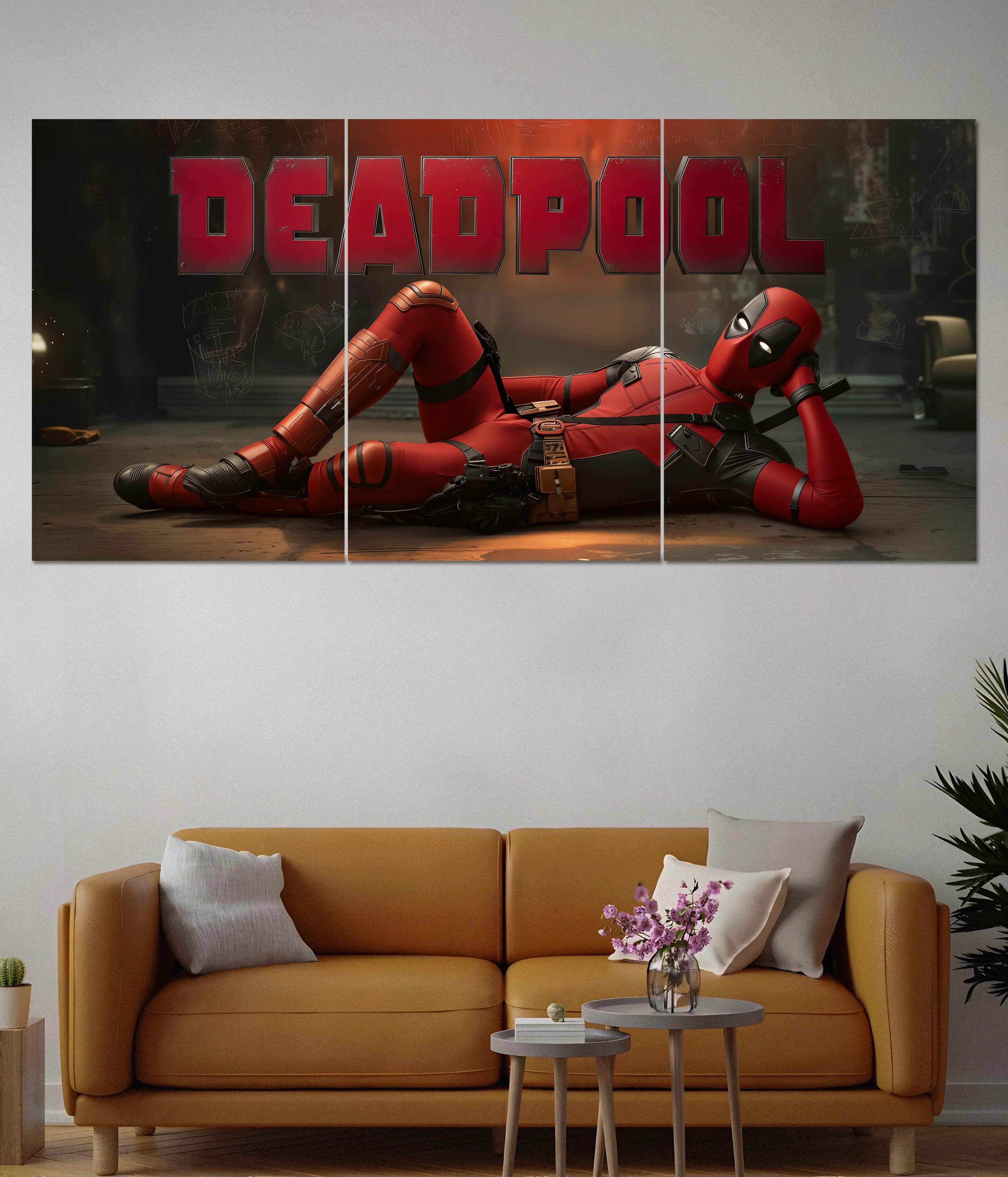Deadpool Split Wall Poster – Funny & Bold Superhero Decor