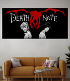 Death Note Split Wall Poster – Anime Art of Light & L Showdown