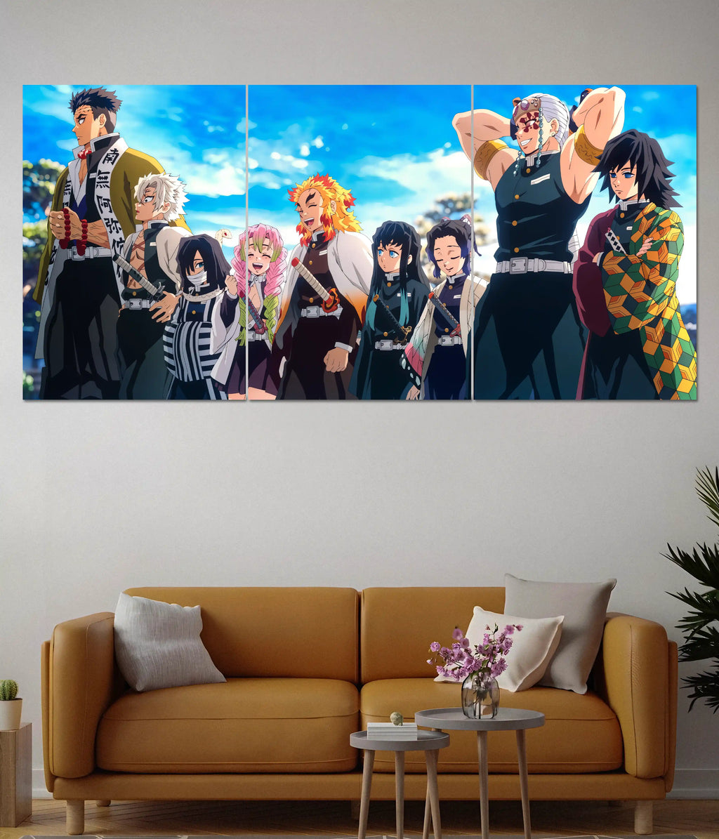 Demon Slayer 9 Hashira Split Poster