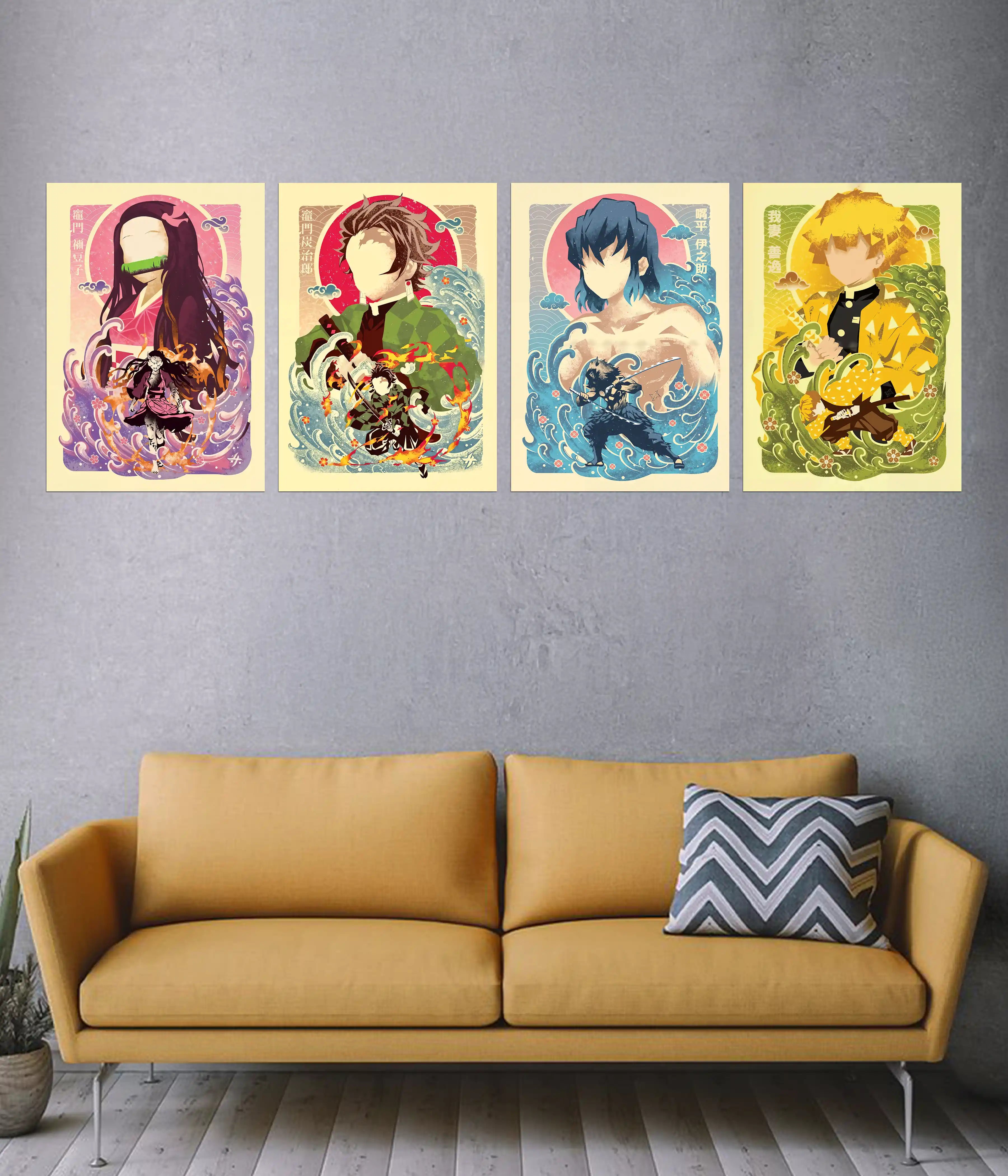 Demon Slayer Elements 4-Piece Poster Set