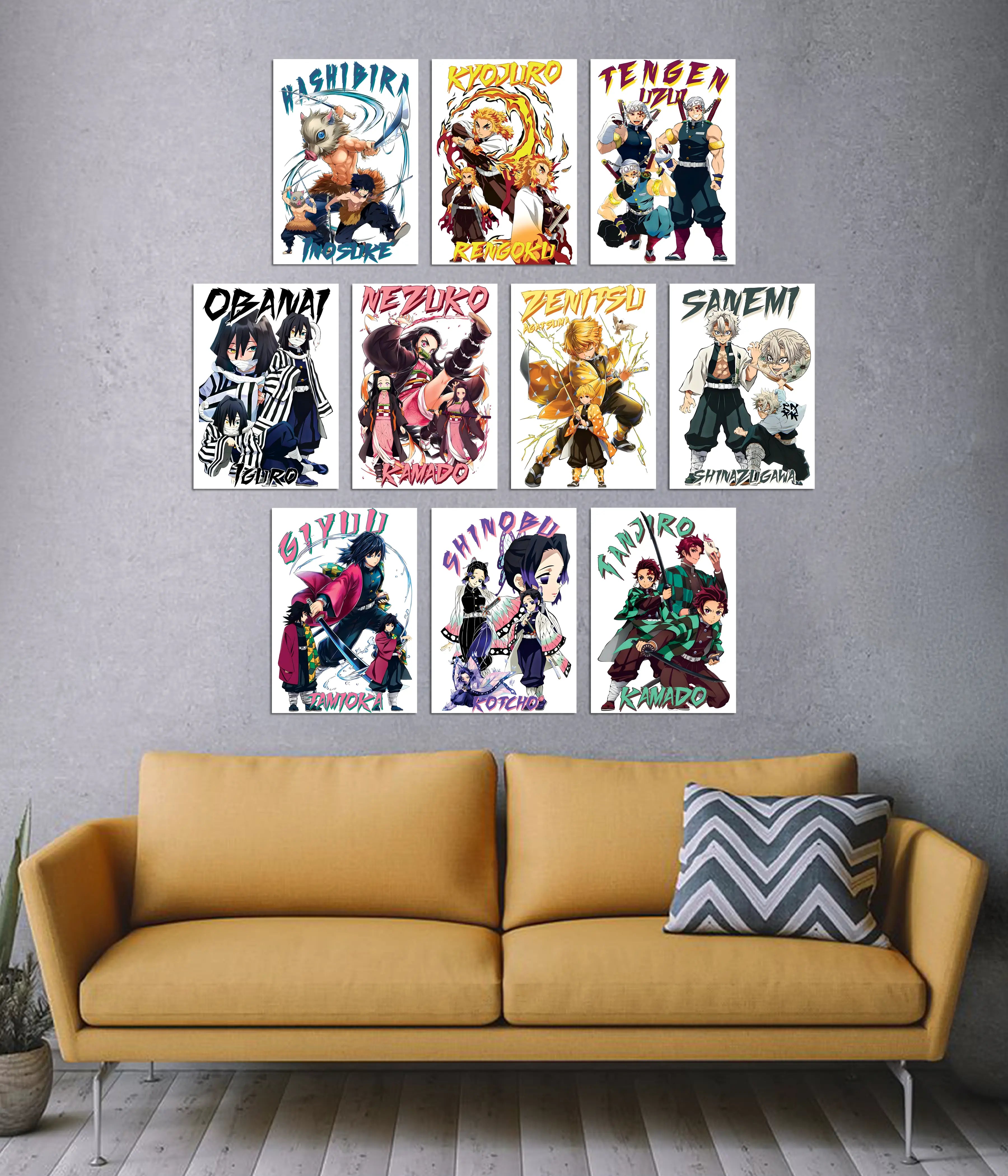 Demon Slayer Hashira Poster Set – 10-Piece Anime Wall Collection